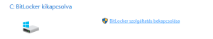 BitLocker szolgáltatás bekapcsolása